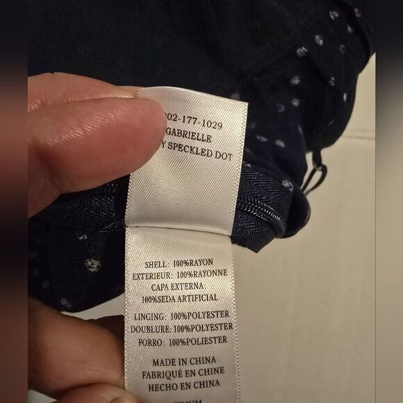 Rails Gabrielle Navy Speckeled Dots Jumpsuit Wide Legs Size M - Picture 3 of 14